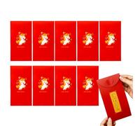 Envelopes for Money, 2026 3D Moon Calendar Bags, Pack of 10 Gold Foil Red Purses, for Birthday, Holiday, Party, Celebrations, Parents, Family, Couples, Friends
