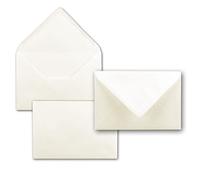 Envelopes in cream - 100 pieces - envelopes in DIN B6 format 125 x 185 mm - 120 grams per m² - Larger than DIN B6 for particularly thick folding cards - wet gluing - ideal for Christmas and