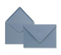 Envelopes in grey-blue - 50 pieces - DIN C5 envelopes 22.0 x 15.4 cm - wet-glued without window - Christmas, greeting cards - FarbenFroh series