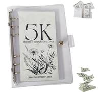 Envelopes Money Saving Challenge Binder for 12 Month, Money Saver Binder to Save 2.5K/5K/10K Dollars(5k)