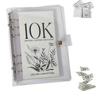 Envelopes Money Saving Challenge Binder for 12 Month, Money Saver Binder to Save 2.5K/5K/10K Dollars(10k)