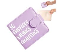 Envelopes Saving Challenge, Money Savings Wallet | 30 Envelopes PU Waterproof Magnetic Buckle | Money Saving Challenge Budget Books for Office School Classroom Travel Birthday Party Women Men Kids