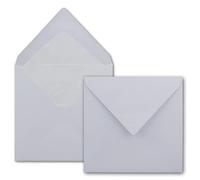 Envelopes Square 145 x 145 mm (14.5 x 14.5 cm) with white silk lining 100 g/m², wet gluing 100 Stück brilliant white