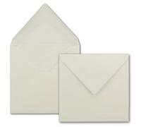 Envelopes Square White 146 x 146 mm Light Cream with Silk Lining 25 Stück Light Cream