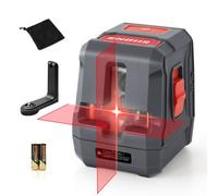 Enventor Laser Level, 15M Cross Line Laser Level, Laser Levels Self Leveling with 2 Lines Horizontal/Vertical, 2 Mode Manual/Self-Leveling, IP54, 360° Magnetic Bracket, 2 x AA Batteries Red