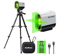 Enventor Rechargeable Laser Level with Tripod, 25M 2200mAh Li-ion Battery Green Laser Level Self Leveling with Pulse Mode, 7 Hours Working Time, Switchable Horizontal/Vertical/Cross line