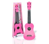 Envenzo Guitar Ukulele for Kid's Mini Guitars Educational Musical Instrument Toy Gift for Children Indoor Outdoor Play (Pink)