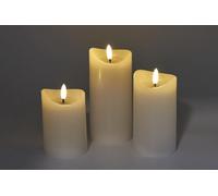 Envenzo LED Candle 3PCS Flameless Realistic Wax with Timer Battery Powered Operated Flame, Candles with Timer, for Christmas, Wedding, Party, Decorations for Home