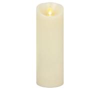 Envenzo LED Candles Battery Operated with Timer - Ivory Wax Jelly Effect - Flameless Realistic Glow - 3 Sizes - Safe Decorative Lights for Home & Events (Tall (7x7x15cm))