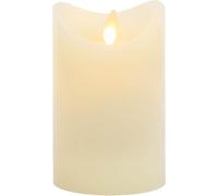 Envenzo LED Candles Battery Operated with Timer - Ivory Wax Jelly Effect - Flameless Realistic Glow - 3 Sizes - Safe Decorative Lights for Home & Events (Small (7x7x10cm))