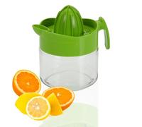 Envenzo Manual Lemon Squeezer Orange Citrus Fruit Juicer Hand Press Squeezer With Built In Glass Cup (1 Piece - Green)