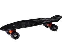 Envenzo Skateboard with LED Wheels, Cruiser Board for Kids and Beginners, Outdoor Street Skateboard, Black, 56 x 10 x 10 cm