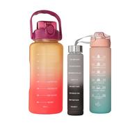 Envenzo Sports Water Bottles Set of 3 1.8L/650ML/270ML Leak-Proof, Large Gym Drinks Bottle for Adults Women, Running, Cycling, Office, School, Travel