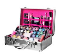 Envie Women's Dawn Till Dusk Make Up 54 Piece 'Vanity Case Set', Silver Envie Multicolor