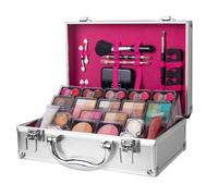 Envie Women's Dawn Till Dusk Make Up 80 Piece 'Vanity Case Set', Silver Envie Multicolor