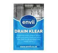 envii Drain Klear, Natural Enzyme Drain Cleaner, Strong Kitchen Sink Unblocker for Pipes, Eliminates Odour and Clears Clogged Drains - Septic Tanks Safe - 12 Tablets