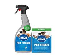 Envii Pet Fresh - Effective Cat & Dog Urine Stain & Odour Remover, Strong Enzymatic Deodoriser & Natural Cleaner for Pet Urine, Faeces & Stains (Trigger Spray + Refill)
