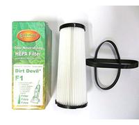 EnviroCare Premium Replacement Vacuum Cleaner HEPA Filters made to fit Royal Dirt Devil Type F1 Bagless Uprights and 2 Belts