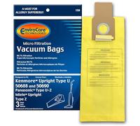 EnviroCare Replacement Micro Filtration Vacuum Cleaner Dust Bags Made to fit Kenmore Upright Type U/L/O 50688 and 50690, Panasonic Type U-2, Miele Type Z 3 Pack