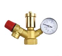 Environ boiler safety group 1Inch 3 bar Relief Valve, Brass Material, Quick Vent 3/8'', Manometer Display Range 0 10 bar