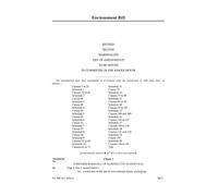 Environment Bill Revised Second Marshalled List of Amendments to be moved in Committee of the Whole House (House of Lords) HLB 16 II Rev