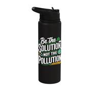 Environment Climate Change Be The Solution Not The Pollution Stainless Steel Insulated Water Bottle