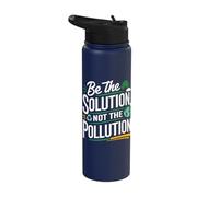 Environment Climate Change Be The Solution Not The Pollution Stainless Steel Insulated Water Bottle