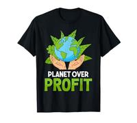 Environmental Awareness - Planet Over Profit Earth Day T-Shirt
