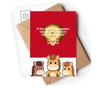 Environmental Protect Human Extinction Postcards Envelopes Cards Mailing Year Horse