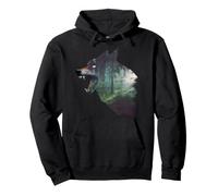 Environmental Protection Climate Protection Wolf Silhouette Forest Forests Pullover Hoodie