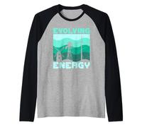 Environmental protection EVOLVING ENERGY Strom Raglan Baseball Tee