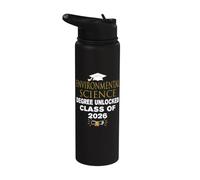 Environmental Science Degree Unlocked Class of 2026 Stainless Steel Insulated Water Bottle