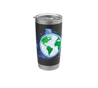 Environmentalist Art Globe Design and Sustainability Earth Stainless Steel Insulated Tumbler