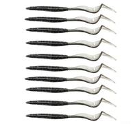 Environmentally Friendly Soft Worm Lures Designed For Fishing With Realistic Textures For Effective Catching(Black)