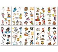 Environmentally Friendly Waterproof And Sweat-Proof Treasure Hunt Funny Cartoon Fun Children'S Temporary Disposable Tattoo Stickers Pirate Tattoo Stickers105X60mm