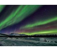 Environmentally Friendly Wood Materials,a Good Puzzle for Jigsaw Puzzle Player 1000 Piece in Box Present-Wrap : Northern Lights Sky Night Winter Star