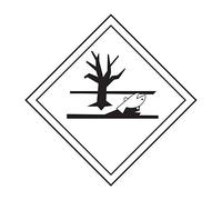 Environmentally Hazardous Substance Label 250mm x 250mm - Pack of 10 Self Adhesive Vinyl Stickers - Environmental Hazard Warning Sign for Transport, Storage & Workplace Safety