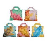 Envirosax Reusable Grocery Bags, Set of 5, Multicolored China Chic Chinese Carp Design, CF Series, Multicolor, One Size
