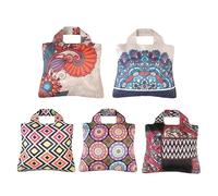 Envirosax Reusable Grocery Bags- Set of 5 Rolling Stone Designs,Eco Friendly Foldable Shopping Tote Bag