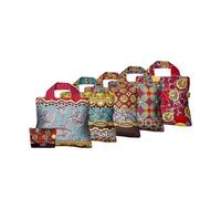 Envirosax Reusable Pouch Sets Polyester Shopping Grocery Bags Set of 5 Ankara Water Resistant, Multicolor, One Size