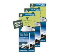 Enviroscent Non-Toxic Car Air Freshener (Coastal Storm & Teakwood) Natural Car Air Freshener, Essential Oil Diffuser, Car Fragrance That Lasts Over 180 Days, 3 Packs of 2
