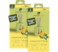 Enviroscent Non-Toxic Scented Stix Diffuser Room & Home Air Freshener 6 Inch Refills (Lemon Leaf + Thyme) Includes 8 Liquidless Scent Stix (2, 4pc refills) | Infused with Essential Oils