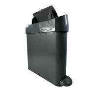 Envirotec 22 Litre Sanitary Bin Pedal Operated Feminine Hygiene Waste Bin, Dark Grey ABS Plastic, Hands Free Lid, 100 Free Liners Included, Commercial Washroom Disposal(ONE UNIT)