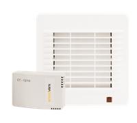 Envirovent CLAS100XT12V Classic 100 with Adjustable Over Run Timer & Thermo Electric Shutter Low Voltage