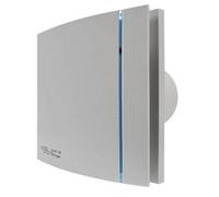 Envirovent Silent Design 100mm Silver Bathroom Extractor Fan With Timer & Humidity Sensor - Quiet Wall Or Ceiling Ventilation