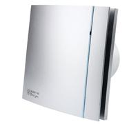 Envirovent Silent Design Silver 100mm 4" Ultra Quiet WC & Bathroom Extractor Fan with Timer - SILDES100TS