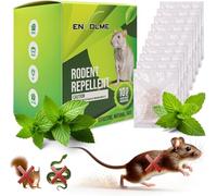 ENVOLME - 10pcs Peppermint Oil Rat Repellent - Rat Repellent Indoor - Mice Repellent -Rodent Deterrent Pouches - 100% Natural Pest Control - Squirrel & Snake Deterrent