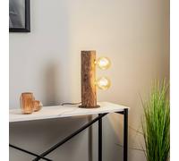 Envostar Beam table lamp 2-bulb dark pine