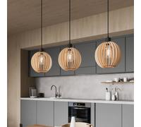 Envostar Clay Pendant Light Birch Plywood 3-bulb