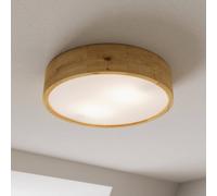 Envostar Kerio ceiling light, Ø 37 cm, natural oak